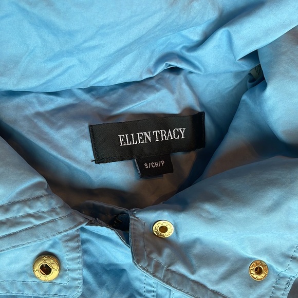 Powder blue parka with gold hardware - Picture 3 of 3